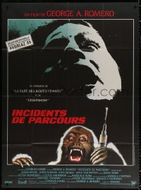 9t811 MONKEY SHINES French 1p 1989 George A. Romero, different art of creepy monkey with syringe!