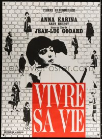 9t815 MY LIFE TO LIVE second printing French 1p 1962 Jean-Luc Godard's Vivre sa Vie, Anna Karina!