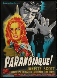 9t835 PARANOIAC French 1p 1963 Oliver Reed, completely different art by Constantine Belinsky!