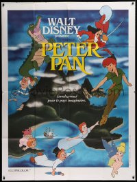 9t845 PETER PAN French 1p R1970s Walt Disney animated cartoon fantasy classic, great different art!