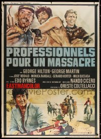 9t857 PROFESSIONALS FOR A MASSACRE French 1p 1968 George Hilton, Gasparri spaghetti western art!