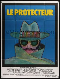 9t859 PROTECTOR French 1p 1974 Roger Hanin's Le Protecteur, great art by Rene Ferracci!