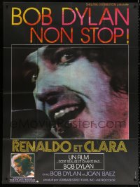 9t872 RENALDO & CLARA French 1p 1979 cool different super c/u of Bob Dylan singing into microphone!