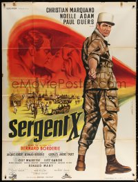 9t892 SERGENT X French 1p 1960 full-length Jean Mascii art of Legionnaire Christian Marquand!