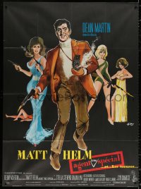 9t903 SILENCERS French 1p 1966 different art of Dean Martin & the sexy Slaygirls by Siry!