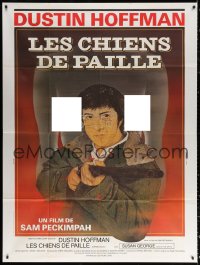 9t923 STRAW DOGS French 1p R1980s Peckinpah, different art of Hoffman & naked girl by Philippe!
