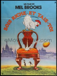 9t960 TWELVE CHAIRS French 1p R1983 Mel Brooks, different Fages art of chicken laying golden egg!