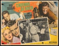 9t321 ACE IN THE HOLE Mexican LC 1951 Billy Wilder classic, Kirk Douglas revealing his badge!