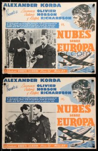 9t310 CLOUDS OVER EUROPE 2 Mexican LCs R1950 Laurence Olivier, Ralph Richardson, World War II!