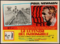 9t353 COOL HAND LUKE Mexican LC 1968 Paul Newman running on train tracks, prison escape classic!