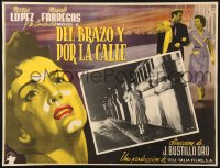 9t366 DEL BRAZO Y POR LA CALLE Mexican LC 1956 Marga Lopez in inset and border art!