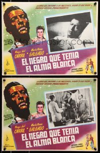 9t295 EL NEGRO QUE TENIA EL ALMA BLANCA 8 Mexican LCs 1951 Hugo del Carril, Rosa Salgado