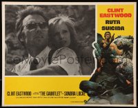 9t393 GAUNTLET Mexican LC 1978 c/u of Clint Eastwood & Sondra Locke, Frank Frazetta border art!