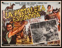 9t402 HIDDEN FORTRESS Mexican LC 1958 Akira Kurosawa & Toshiro Mifune classic, great border art!