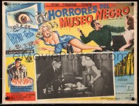 9t405 HORRORS OF THE BLACK MUSEUM Mexican LC 1960 wild gruesome border artwork, Hypno-Vista!