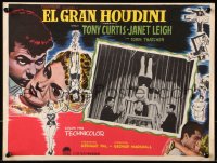 9t406 HOUDINI Mexican LC 1953 Tony Curtis as the famous magician hanging upside down!
