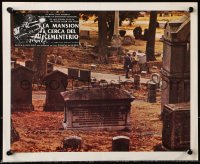 9t407 HOUSE BY THE CEMETERY Mexican LC 1987 Lucio Fulci horror thriller, cool graveyard scene!