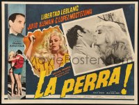 9t420 LA PERRA Mexican LC 1967 close up of super sexy Libertad Leblanc kissing Julio Aleman!