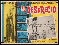 9t424 LE MEPRIS Mexican LC 1963 Jean-Luc Godard, super sexy Brigitte Bardot in bathtub, Piccoli!