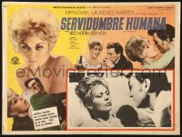 9t450 OF HUMAN BONDAGE Mexican LC 1966 super close up of Kim Novak & Laurence Harvey!