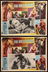 9t314 ONCE A THIEF 2 Mexican LCs 1966 two great images of sexy Ann-Margret & Alain Delon!