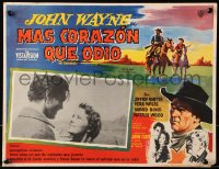 9t474 SEARCHERS Mexican LC 1956 c/u of Natalie Wood & Jeffrey Hunter, John Ford classic!