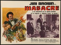9t481 SLAUGHTER Mexican LC 1974 Jim Brown gambling at poker in casino, great Akimoto border art!