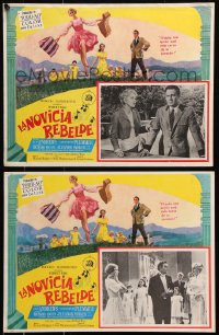 9t316 SOUND OF MUSIC 2 Mexican LCs 1965 Julie Andrews, Christopher Plummer, Eleanor Parker, classic!