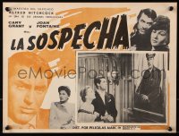 9t495 SUSPICION Mexican LC R1960s Alfred Hitchcock, Cary Grant & Joan Fontaine by painting!