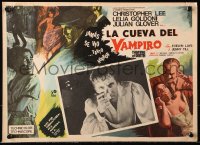 9t503 THEATRE OF DEATH Mexican LC 1972 great close up of Christopher Lee + cool border art!