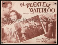 9t515 WATERLOO BRIDGE Mexican LC R1960s Vivien Leigh stares at Robert Taylor with telephone!