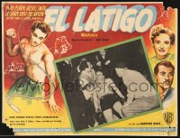 9t517 WHIPLASH Mexican LC 1949 unconscious boxer Dane Clark on the ground, Alexis Smith!