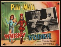 9t518 WHISKY & VODKA Mexican LC 1966 sexy Emilia & Pilar Bayona dancing AND in the border art!