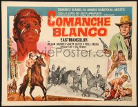 9t519 WHITE COMANCHE Mexican LC 1968 William Shatner on horse with Native American Indians!