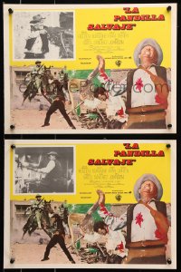 9t317 WILD BUNCH 2 Mexican LCs 1969 Sam Peckinpah cowboy classic, William Holden