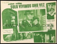 9t523 YOU ONLY LIVE ONCE Mexican LC R1960s Fritz Lang film noir, Henry Fonda, Sylvia Sidney