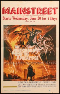 9t005 4 HORSEMEN OF THE APOCALYPSE WC 1961 incredible artwork by Reynold Brown!