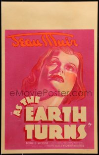 9t013 AS THE EARTH TURNS WC 1934 wonderful art of Polish-American Jean Muir, ultra rare!