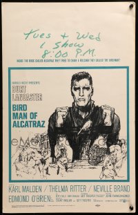 9t020 BIRDMAN OF ALCATRAZ WC 1962 Burt Lancaster, the only art on this title by Bob Peak!
