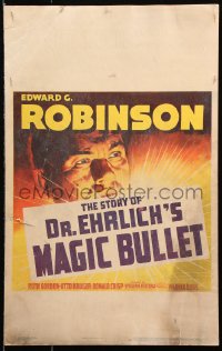 9t036 DR. EHRLICH'S MAGIC BULLET WC 1940 Edward G. Robinson searches for a cure for syphilis!