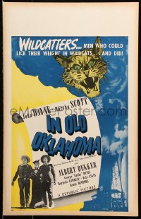 9t069 IN OLD OKLAHOMA WC 1943 wildcatter John Wayne, Martha Scott & Dale Evans in the oil fields!