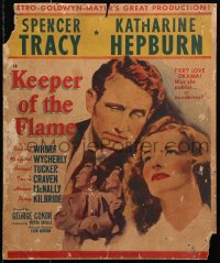 9t074 KEEPER OF THE FLAME WC 1942 great art of Spencer Tracy & Katharine Hepburn, ultra rare!