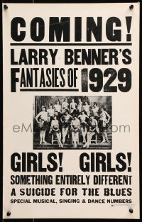 9t078 LARRY BENNER'S FANTASIES OF 1929 stage show WC 1929 a suicide for the blues with sexy girls!