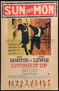 9t084 LIVING IT UP WC 1954 sexy Janet Leigh with wacky Dean Martin & Jerry Lewis in tuxedos!