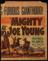 9t092 MIGHTY JOE YOUNG WC 1949 1st Harryhausen, different art of cowboys & the ape, ultra rare!