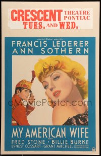 9t093 MY AMERICAN WIFE WC 1936 European Francis Lederer moves to Arizona for Ann Sothern, rare!