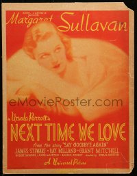 9t097 NEXT TIME WE LOVE WC 1936 great close portrait of pretty Margaret Sullavan wearing fur, rare!