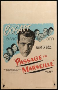 9t111 PASSAGE TO MARSEILLE WC 1944 Frenchman Humphrey Bogart escapes Devil's Island to fight Nazis!