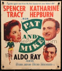 9t112 PAT & MIKE WC 1952 Katharine Hepburn full-length & close up, Spencer Tracy, Aldo Ray!