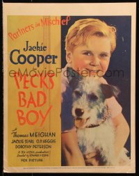 9t113 PECK'S BAD BOY WC 1934 wonderful image Jackie Cooper and his canine dog partner in mischief!